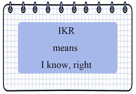 ikr meaning in text
